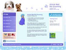 Tablet Screenshot of animalmadpetgrooming.com